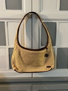 The Sak Tan Shoulder Bag with Brown Leather Trim